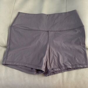 CRZ YOGA Women's High Waist Shorts in Taupe